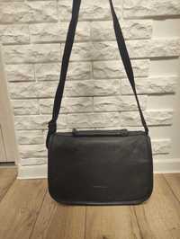 Вінтажна мужска сумка Piquadro чорна шкіряна для планшета чи ноутбука