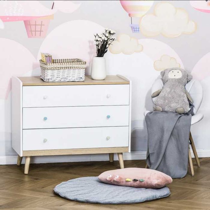 Cómoda com 3 Gavetas, Quarto de Crianças