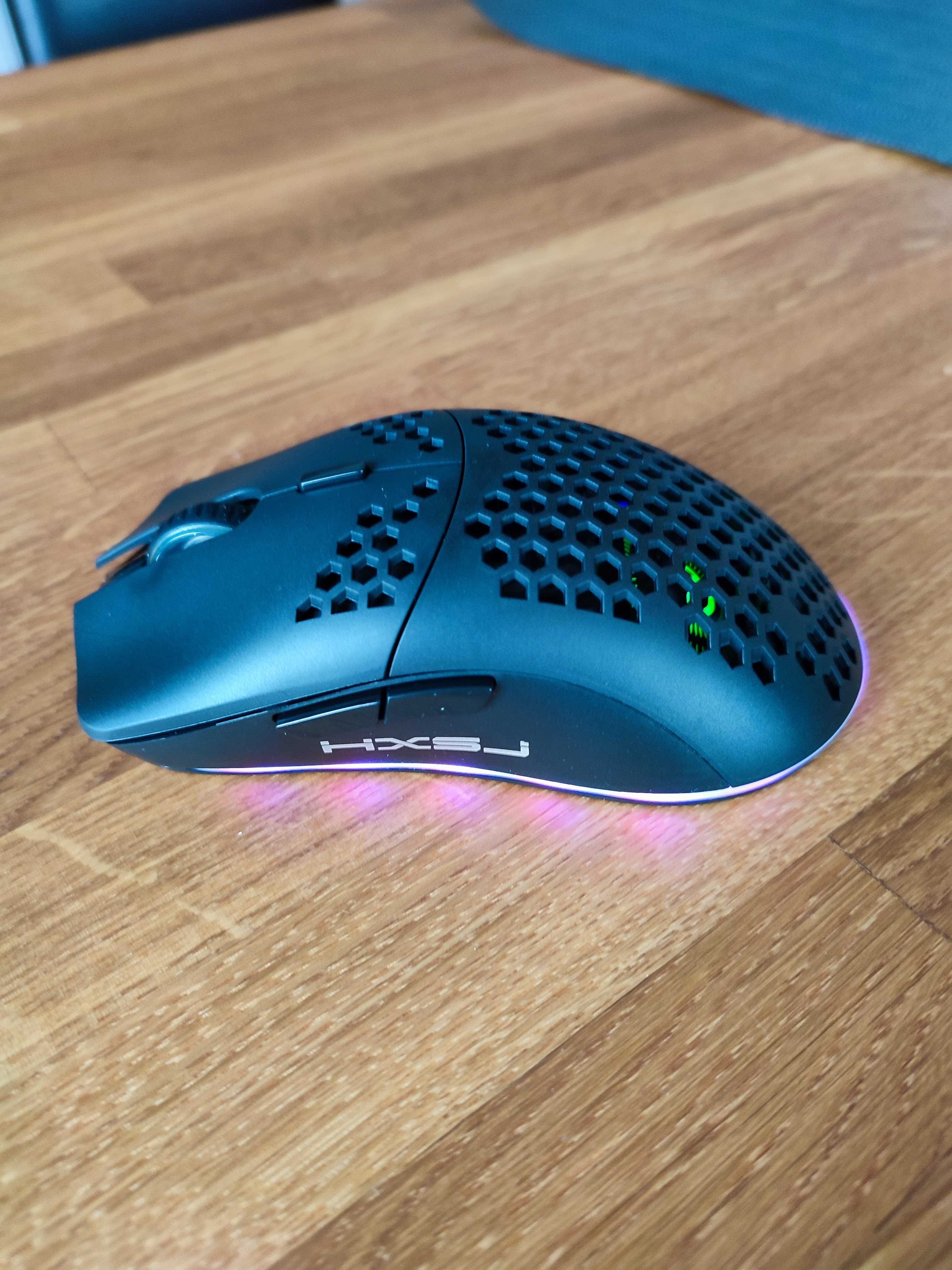 Myszka bezprzewodowa gamingowa HXSJ RGB Black