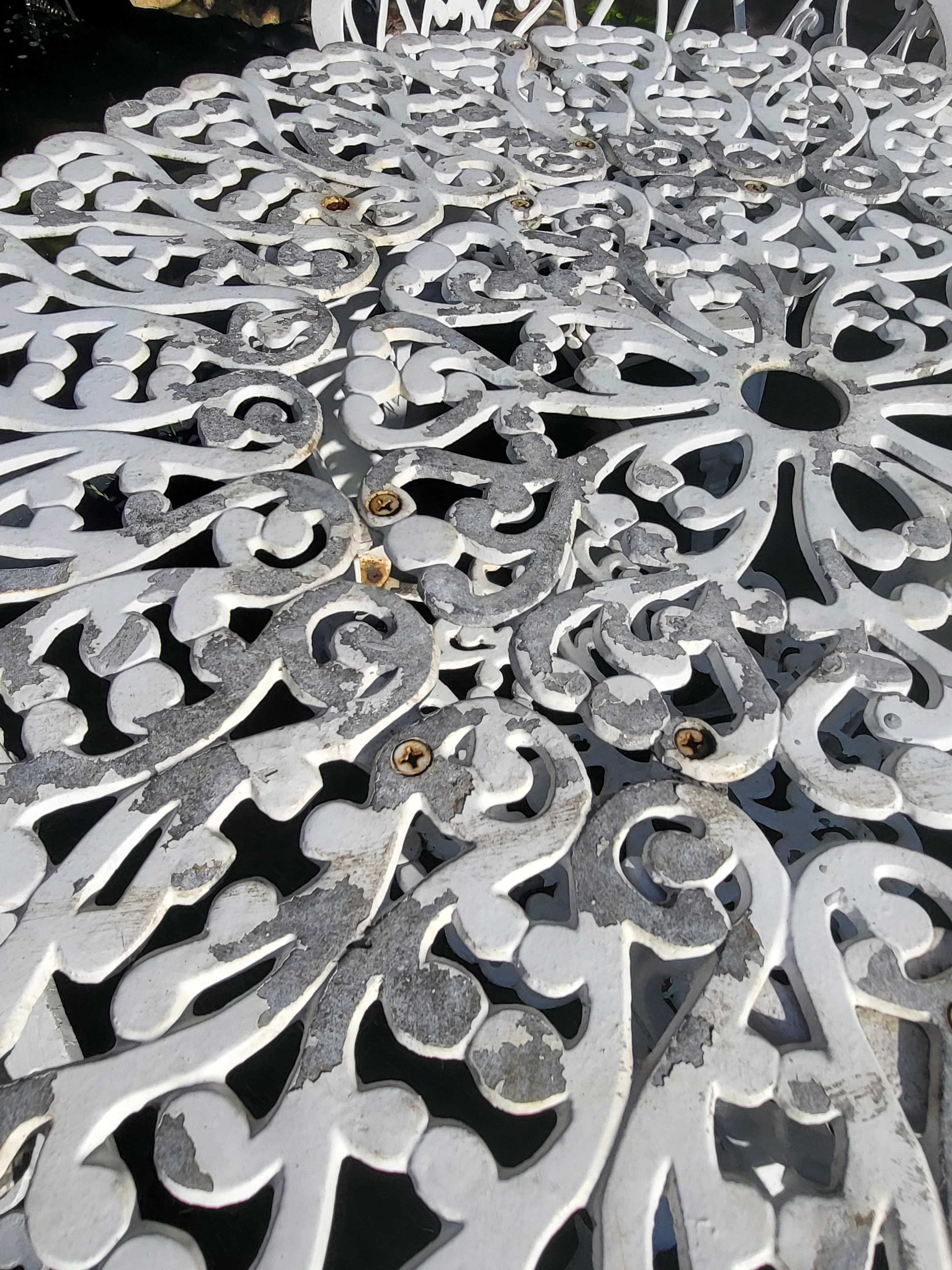 Aluminiowe meble ogrodowe. zestaw w stylu  francuski dworek. Unikat