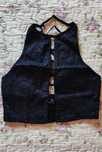 Top Preto Brilhante da Bershka