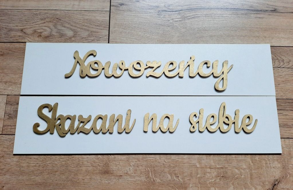 Nowożeńcy skazani na siebie tablice rejestracyjne ślub wesele