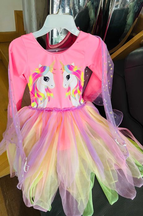 Jednorożec, Unicorn do tańca, urodziny impreza  z peleryną 110 116