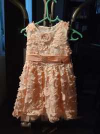 Różowa sukienka 110 Mayoral koronka, wesele, urodziny. Stan idealny.