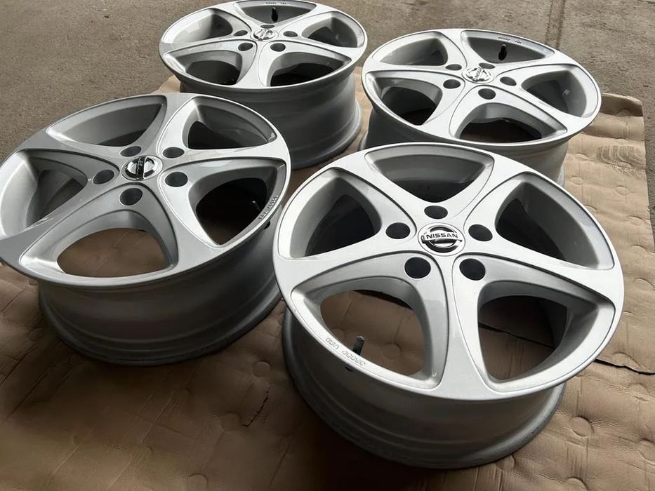 4x FELGI ALUMINIOWE Nissan alufelgi Komplet R16 6.5&quot; ET43 5x114,3 KBA 48859