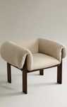Zara Home Fotel Drewno/Bawełna