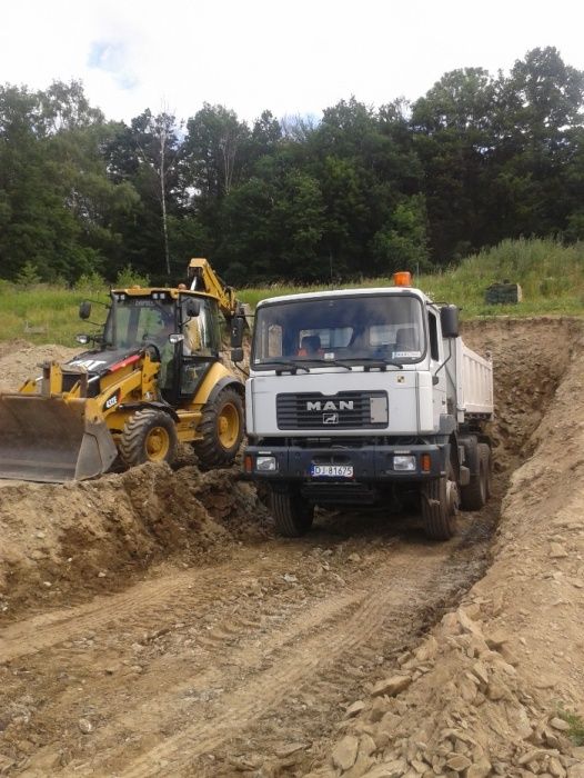 wywrotka 15 ton-koparko ładowarka-ziemia humus