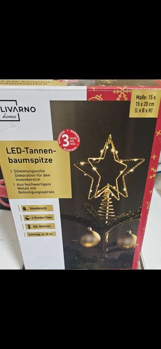 Верхівка на ялинку з підсвіткою