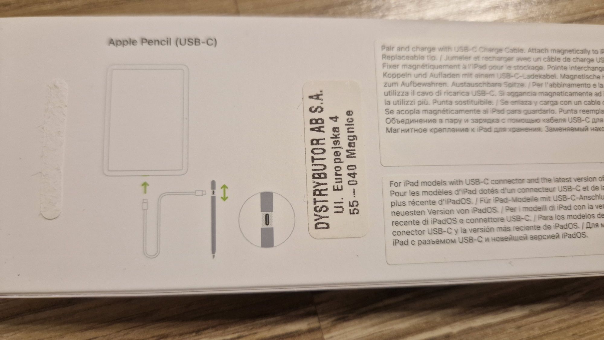 Pudełko Apple pencil USB -C