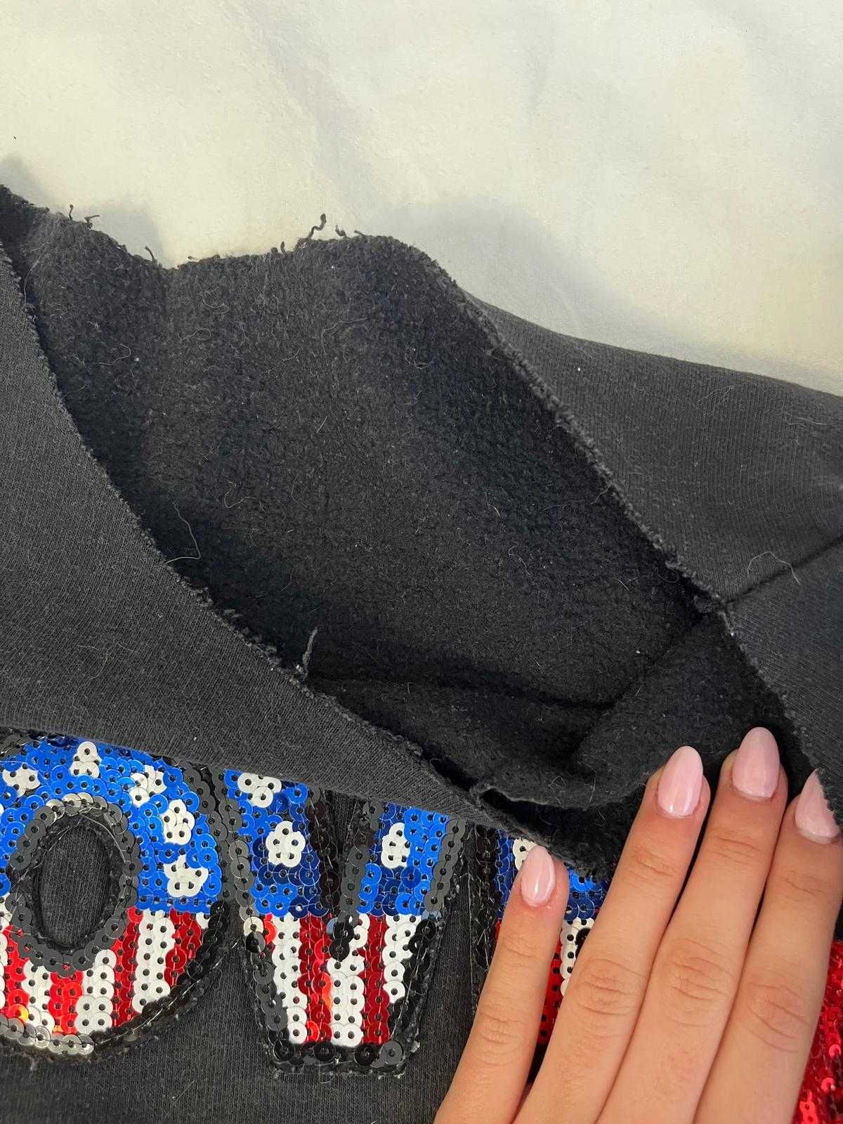 Sweater / Moletom preto de inverno com tecido quente no interior