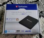 Nagrywarka zewnętrzna BD Verbatim - USB 3.1, USB-C, Aluminiowa, Kpl.