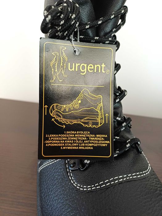 Buty robocze/ochronne- Zimowe URGENT rozm.44 -certyfikat, NOWE
