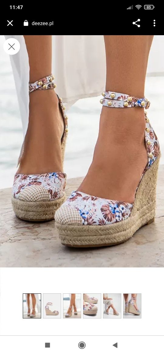 Espadryle na koturnie DeeZee