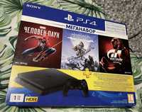 Sony PlayStation 4 Slim 1TB 2 геймпада + игры