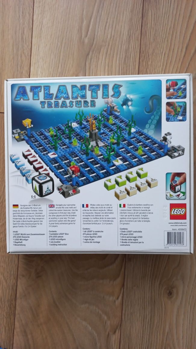 LEGO 3851 Atlantis Treasure gra planszowa kompletny zestaw