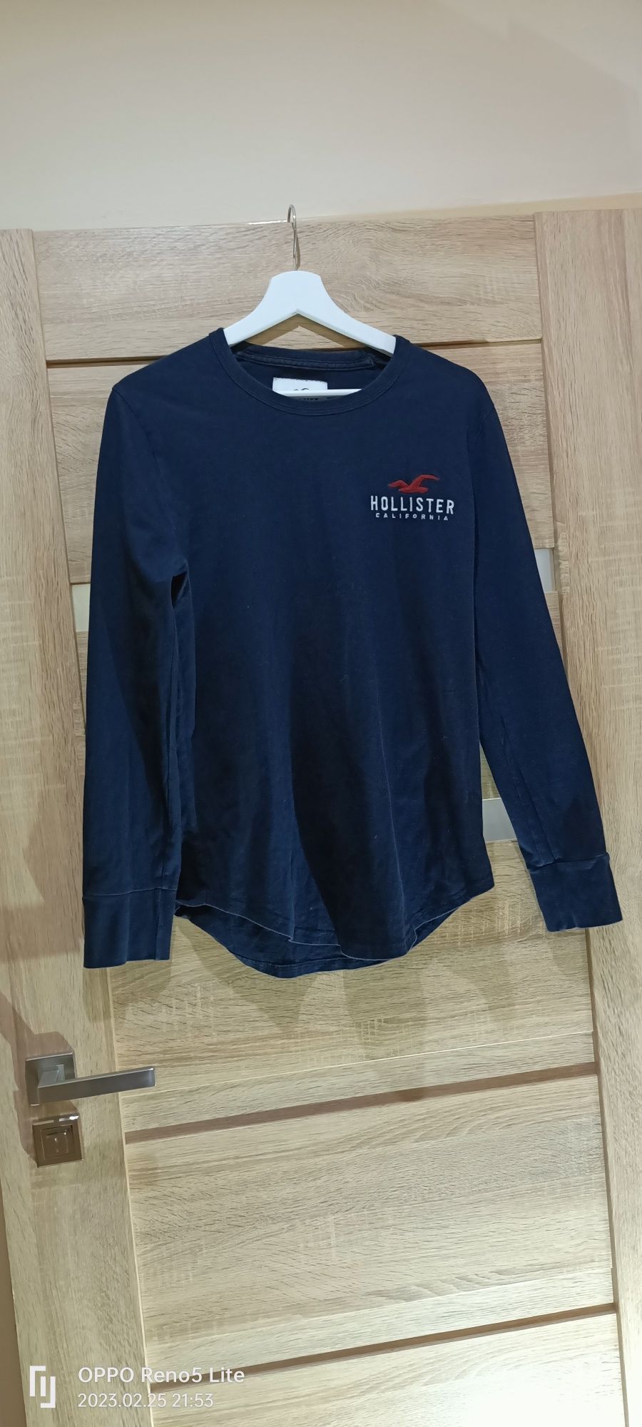 Hollister -oryginalny longsleeve męski -Logowany--M