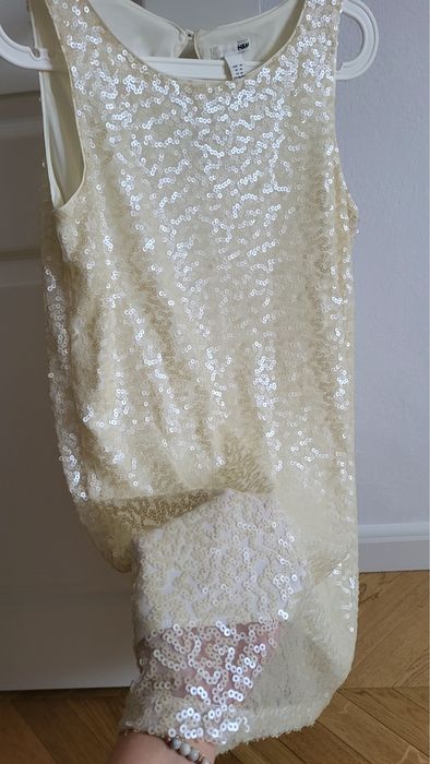 H&M Sukienka mini cekiny na imprezę na karnawał