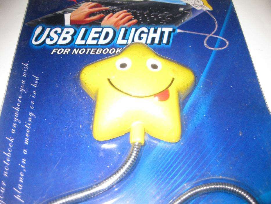 Lâmpada LED, com entrada USB para PC ou Portátil/Novo e Embalado!