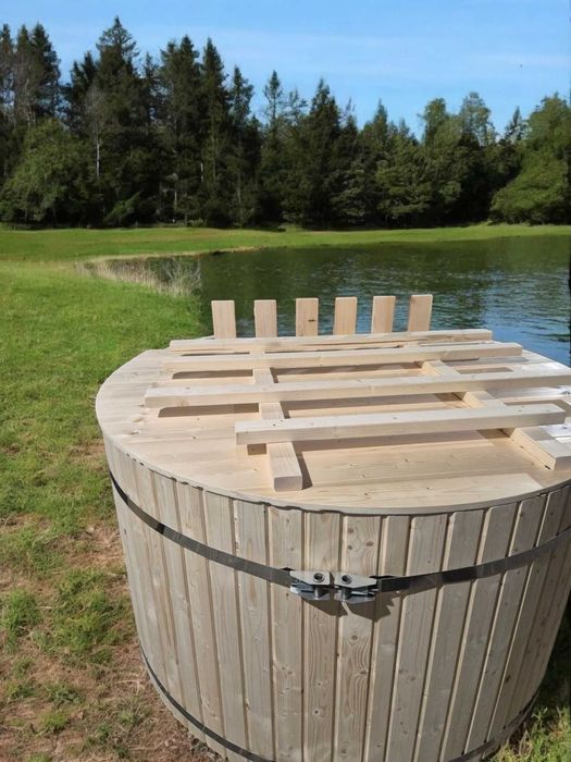 Balia ogrodowa gorąca 180cm, KOMPLETNA, JAKUZZI, hot tube, ruska bania