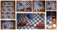 Dwie NOWE ZASŁONY Zygzak McQueen dł 1m62cm szer 1m39cm