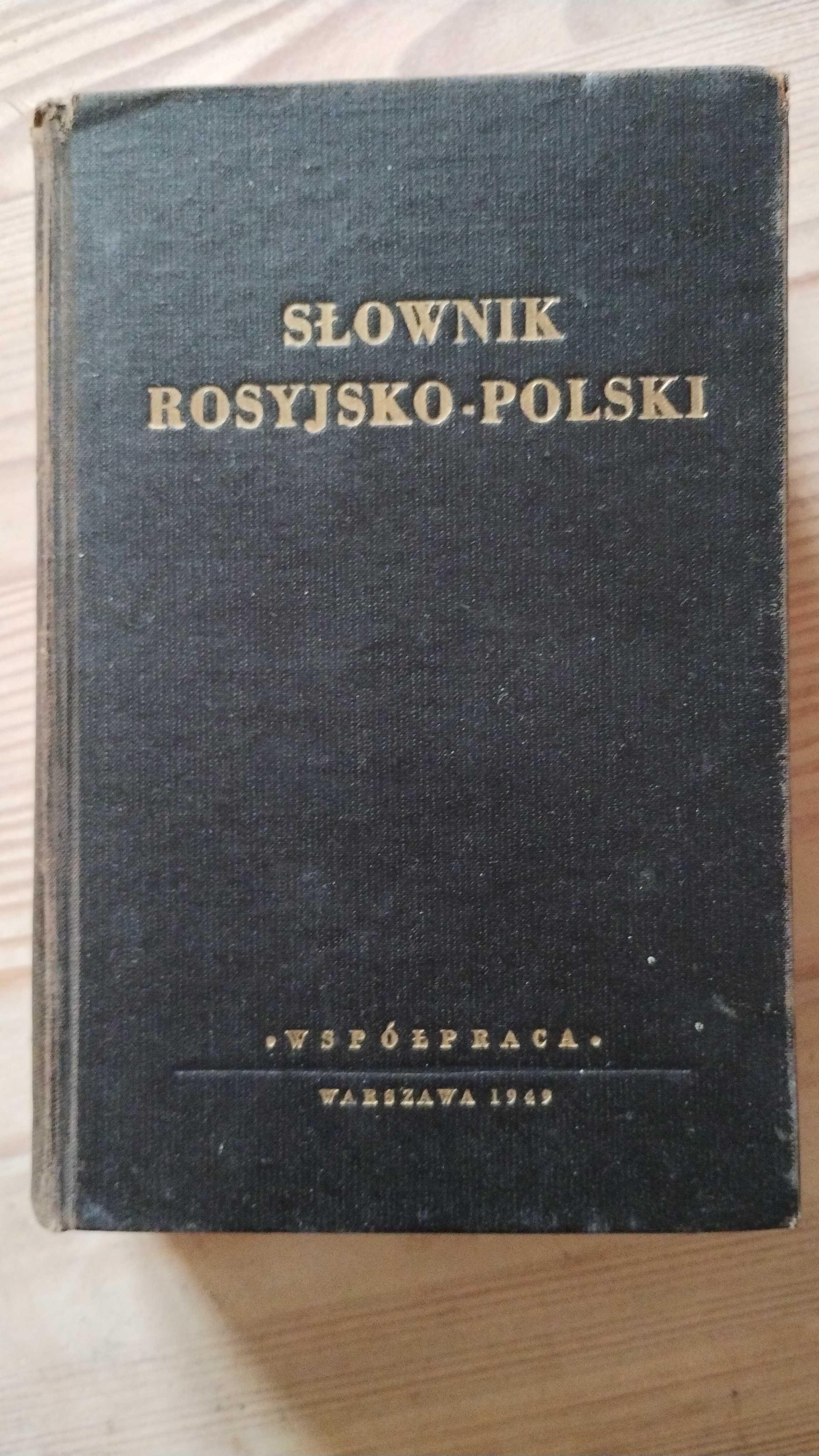 słownik polsko-rosyjski 1949 rok