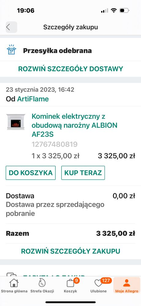 Kominek elektryczny narożny Albion AF23
