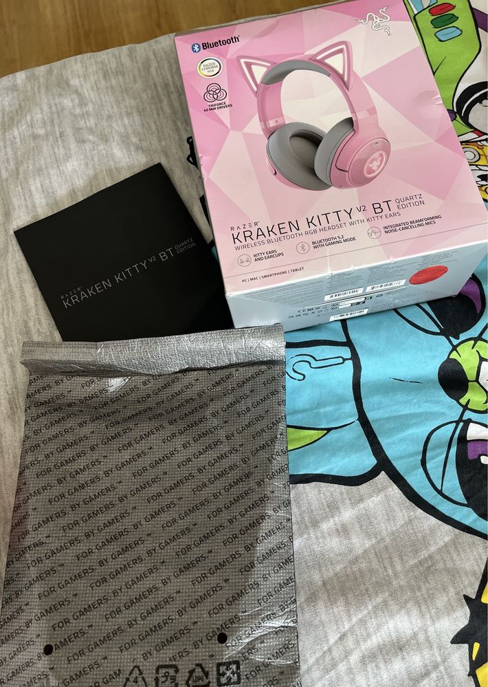 Auscultadores Gaming Bluetooth Razer Kraken Kitty V2 BT - Quartz