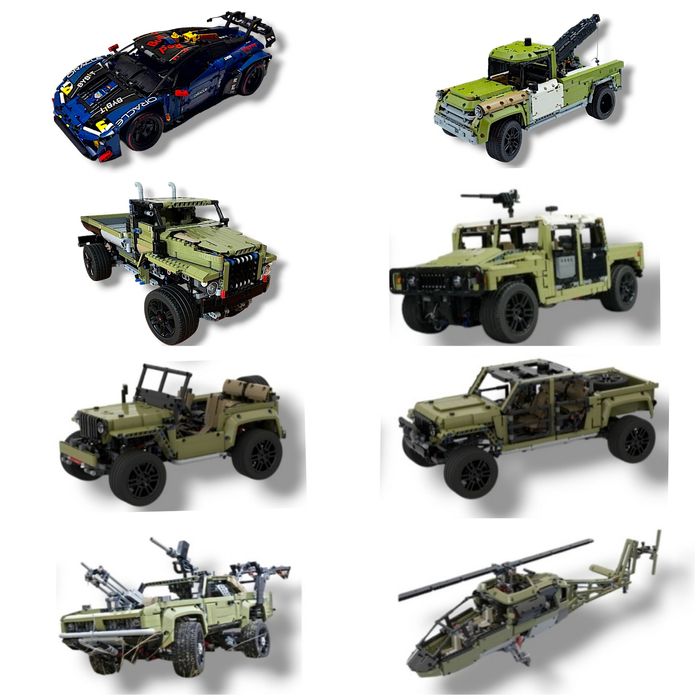 Кастомні Альтернативні інструкції LEGO Technic Ferrari, Bugatti, Ford.