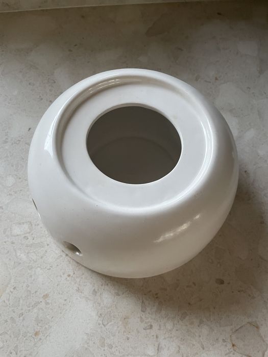 Imbryk podgrzewany czajniczek bialy podgrzewacz