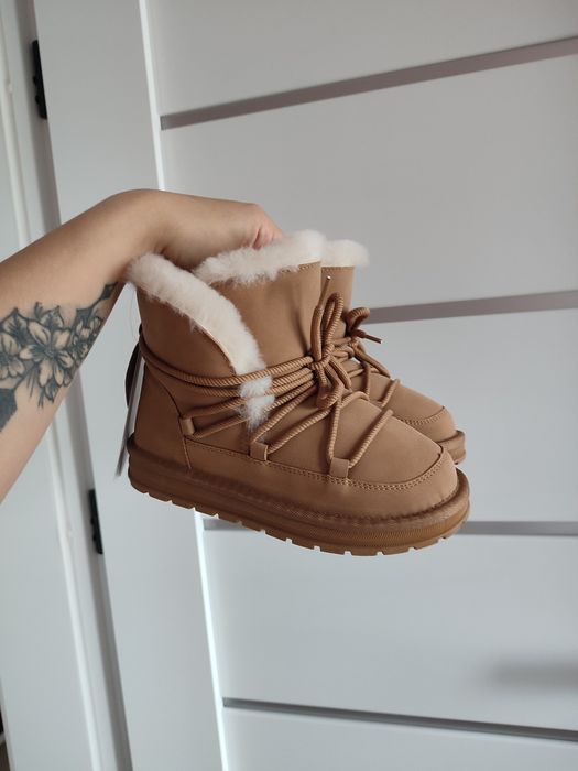 Promocja! HIT! Śniegowce dziewczęce buty zimowe z wełną ocieplane