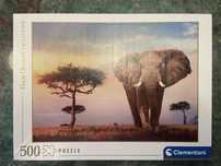 Trefl Puzzle 500 elementów kompletne Safari zwierzęta słoń