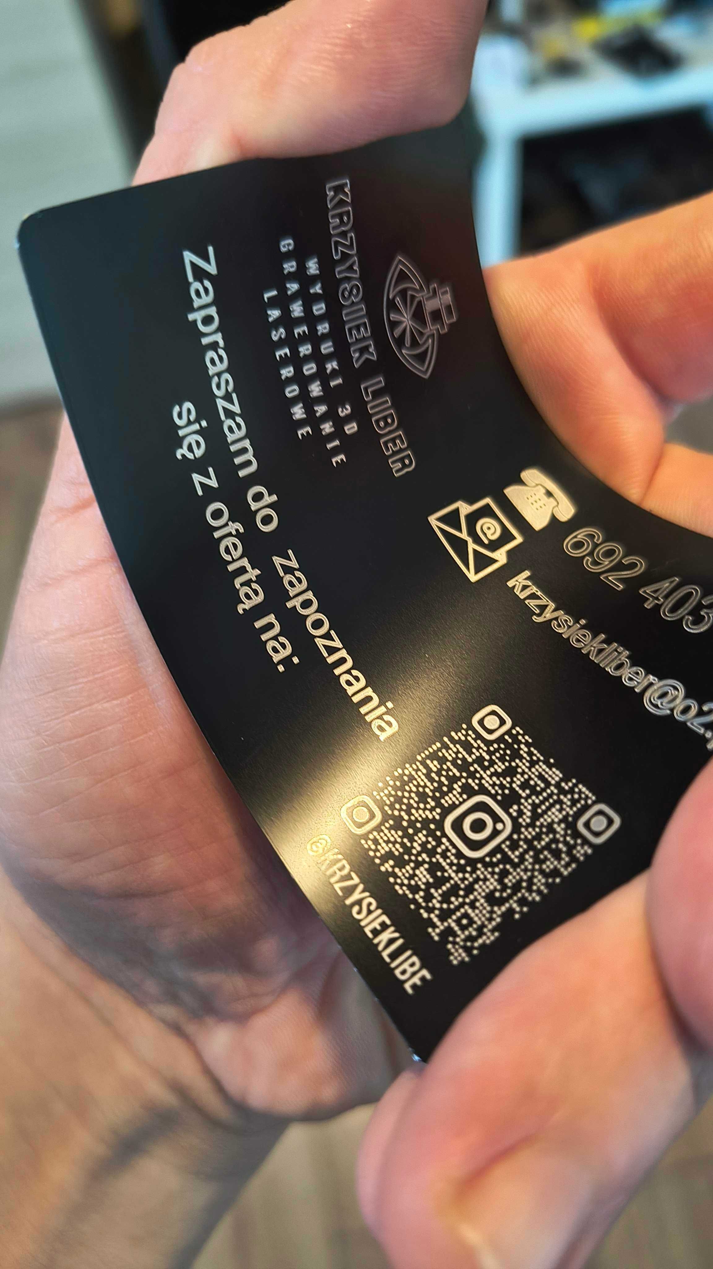Wizytówka imiennik z anodowanego aluminium grawer laserowy