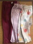 H&M zestaw 2 sztuki spodnie/spodenki dresowe/joggersy. Rozmiar 74