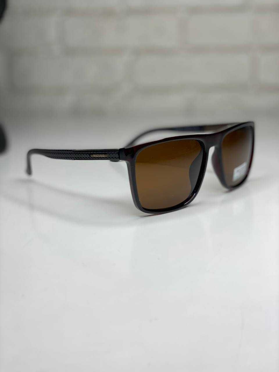 Чоловічі сонцезахисні окуляри MATRIX Polarized квадратні чорні Поляриз