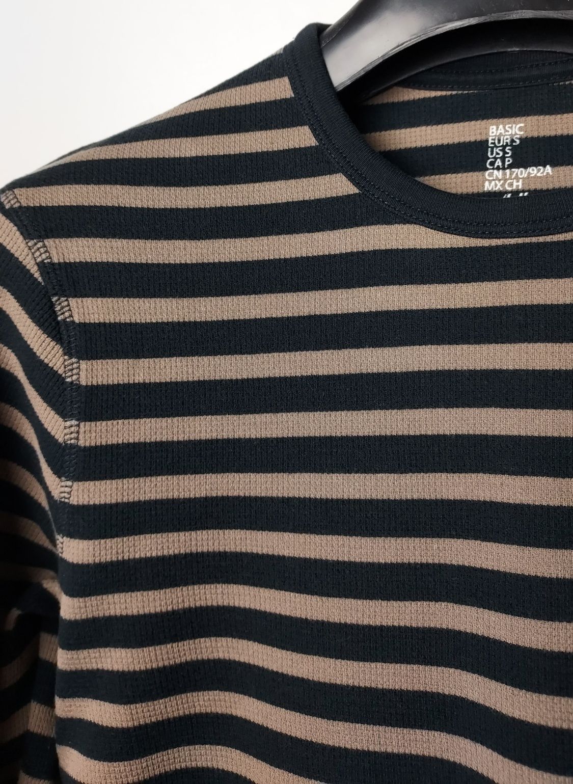 H&M basic_męska bluzka Slim fit_S