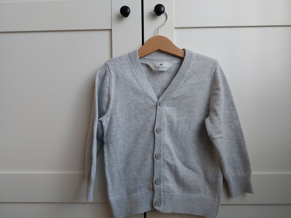 Sweter, kardigan szary H&M r.98/104