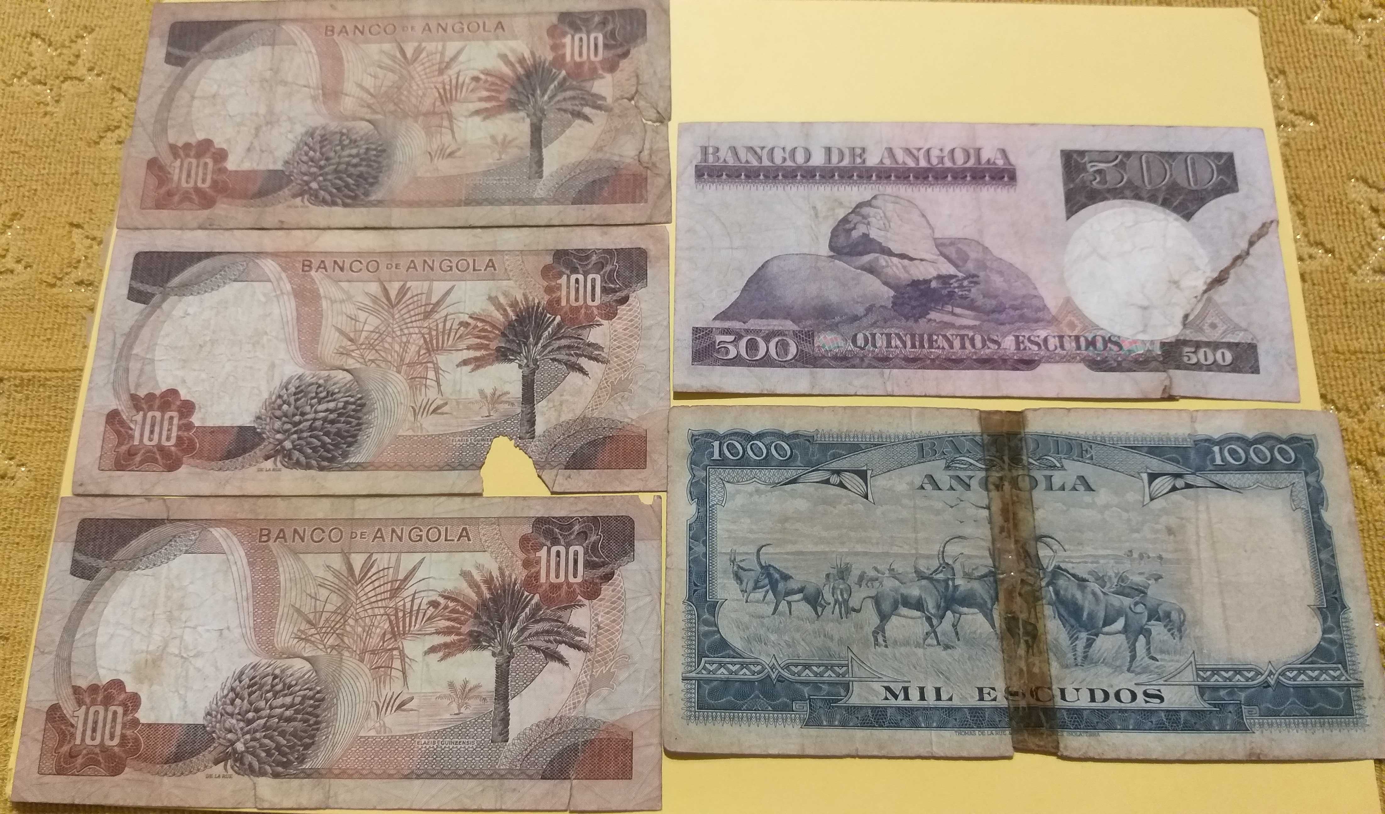 Lote de notas de Portugal, Brasil e Angola - OFERTA envio