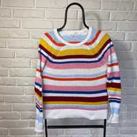 Sweterek sweter GAP wielokolorowy wielobarwny XS 100% bawełna