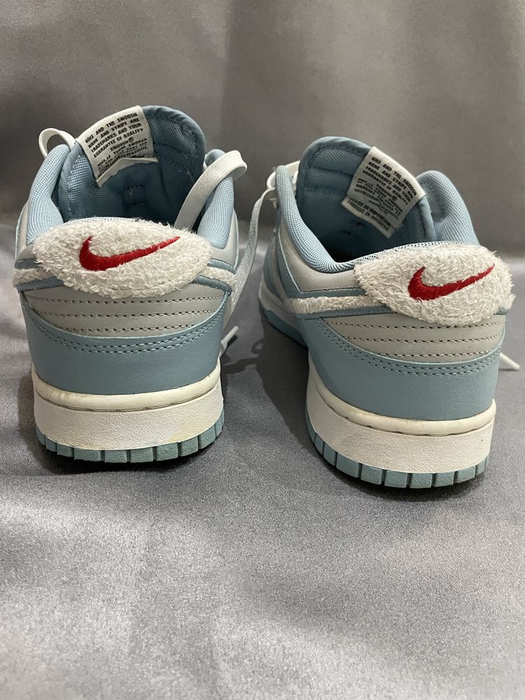 Nike Dunk Low Fleece Swoosh Light Blue