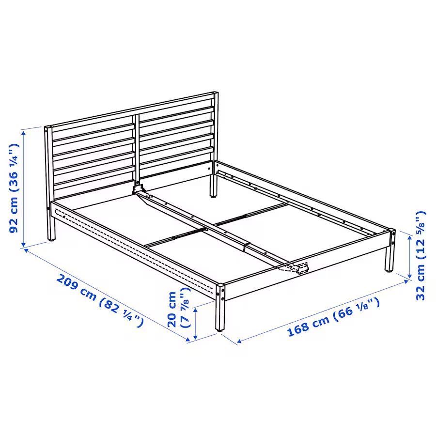 Cama IKEA TARVA + colchão  160x200