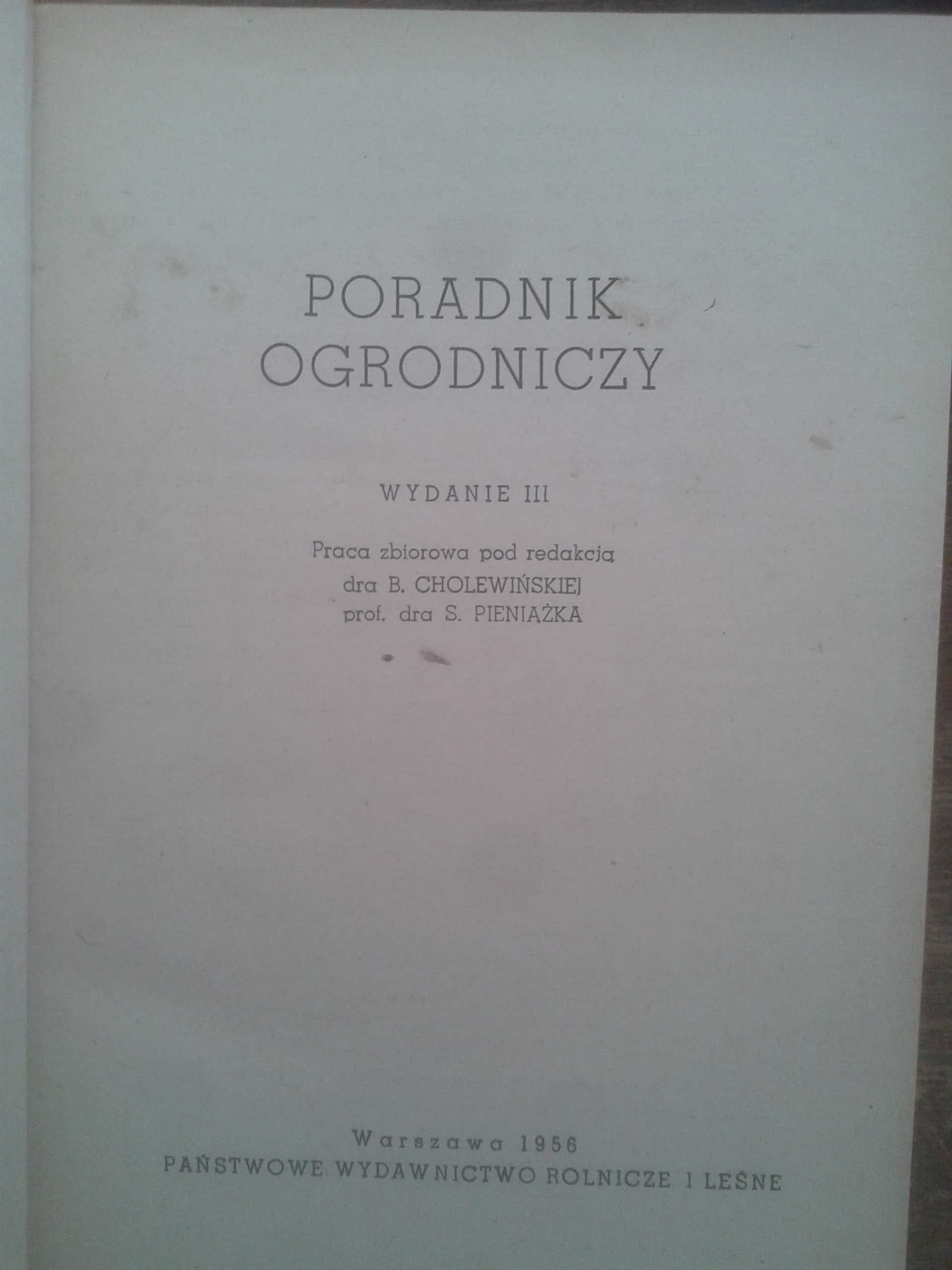 Poradnik Ogrodniczy rok wydania 1956