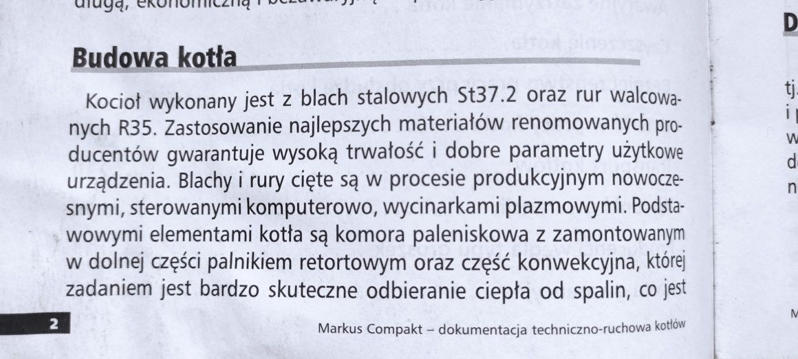 Częsci do pieca Marcus