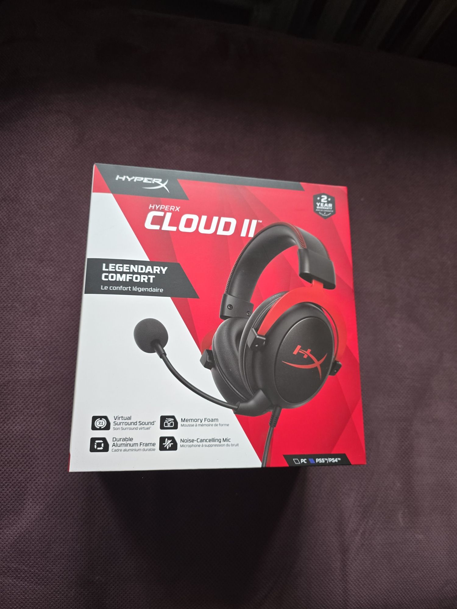 HyperX Cloud II (2) słuchawki gamingowe z mikrofonem