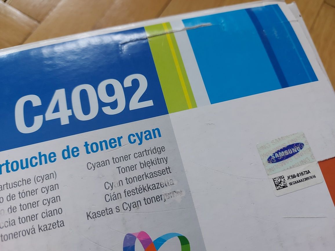 Toner drukarki Samsung C4092 CLX-3185 Cyjan niebieski 3175 Oryginalny