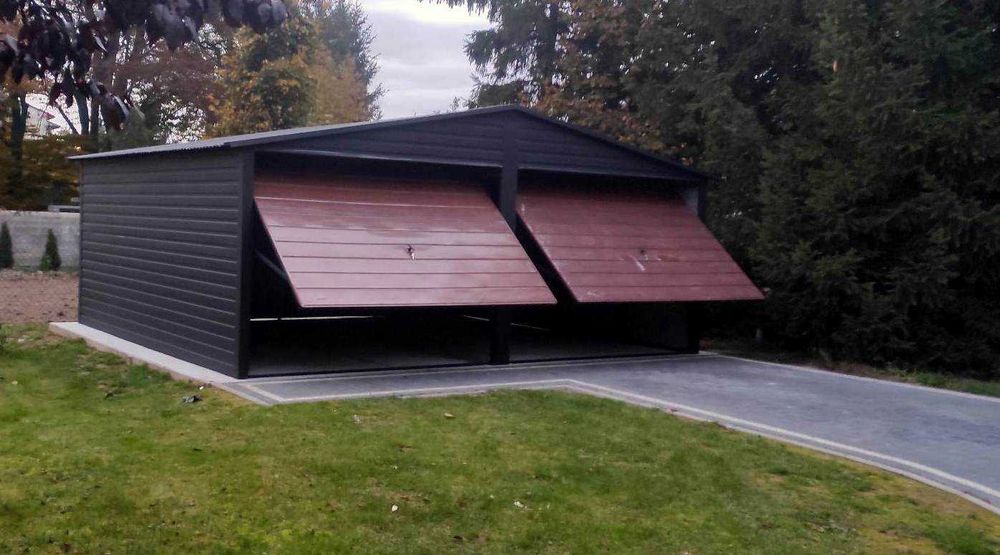 Dwustanowiskowy Garaż GRAFIT Profil Zamknięty 6x5 PROMOCJA o cynk