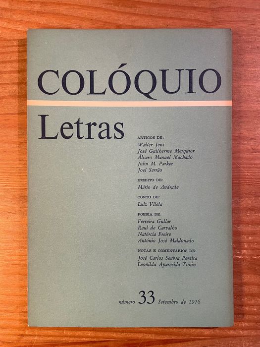 Colóquio - Letras - Número 33 (portes grátis) Natércia Freire