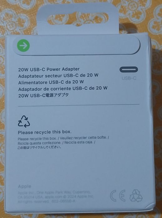 Carregador Original Apple 20W – Novo