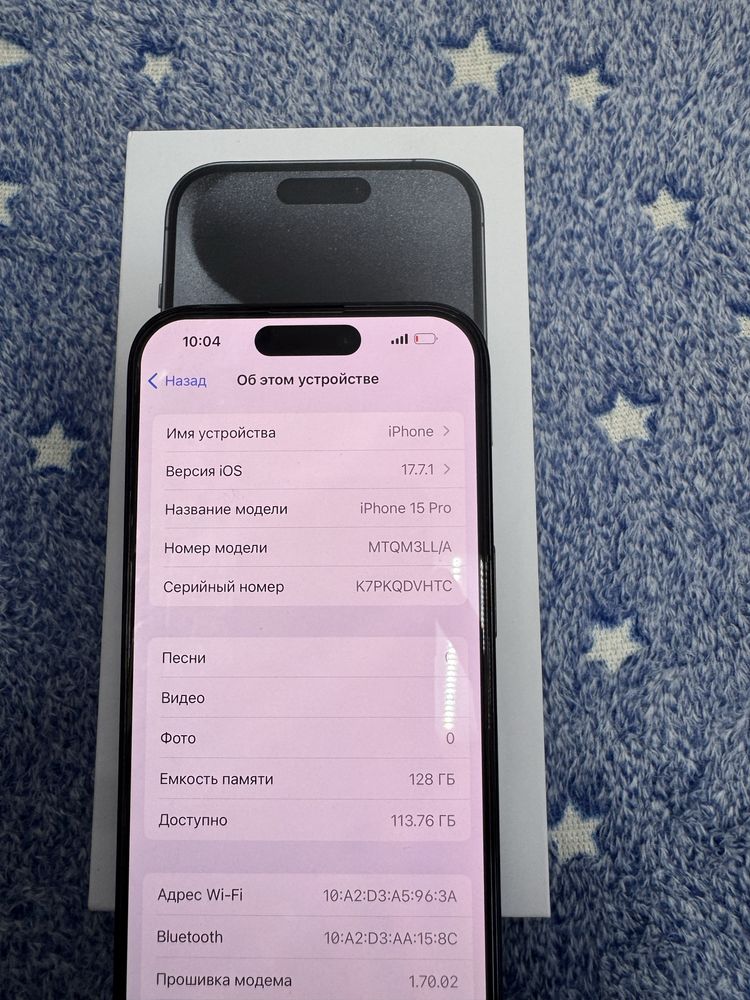 Продам iPhone 15 Pro blue/128