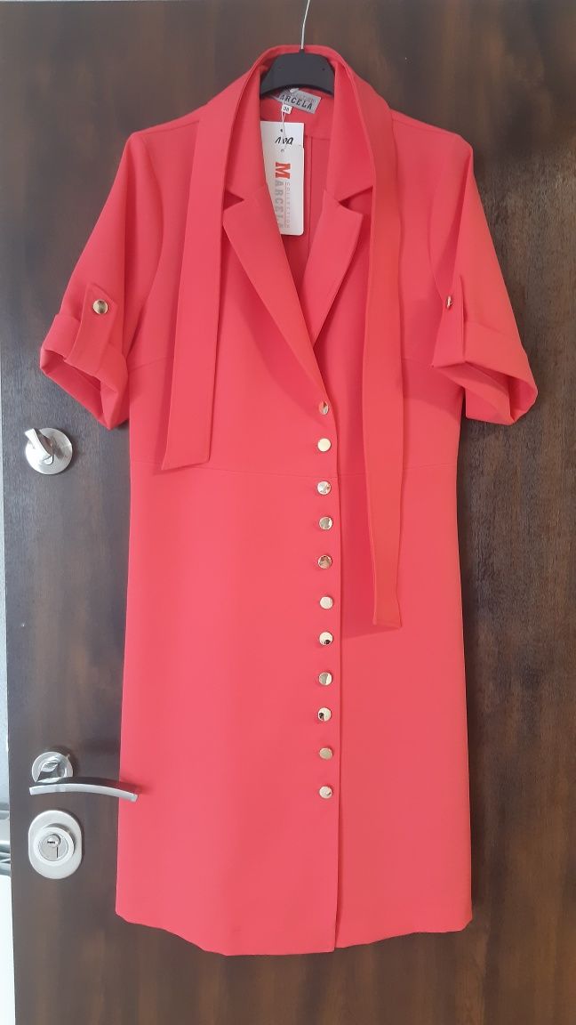 Nowa sukienka elegancka tunika koralowa 38 Marcela