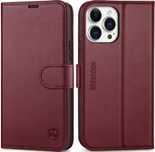 Etui z klapką Shieldon do Apple iPhone 13 Pro Max Shieldon bordowy